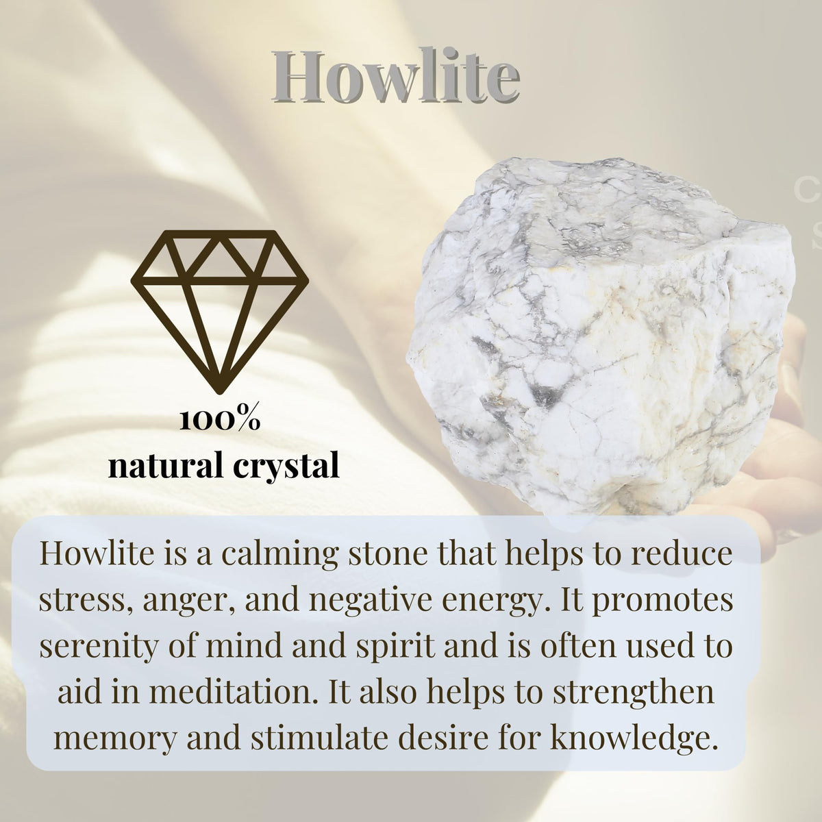 XIANNVXI Howlite 1.8-2.2" Large Raw Crystals and Healing Stones Natural Rough Crystal Rocks for Decor Gifts Tumbling Cabbing Polishing Fountain Rocks 1PCS