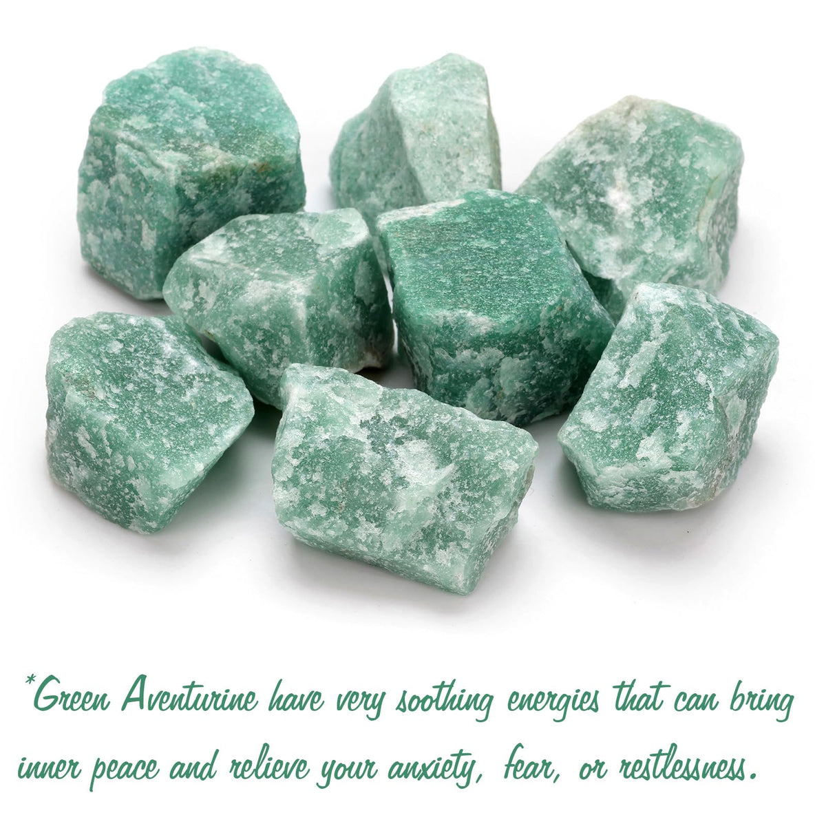 GolbalJew Green Aventurine Natural Raw Crystals 2PCS Healing Crystal Stones 1.2-2.0” Reiki Healing Gemstones for Meditation Chakra Balance Home Decor
