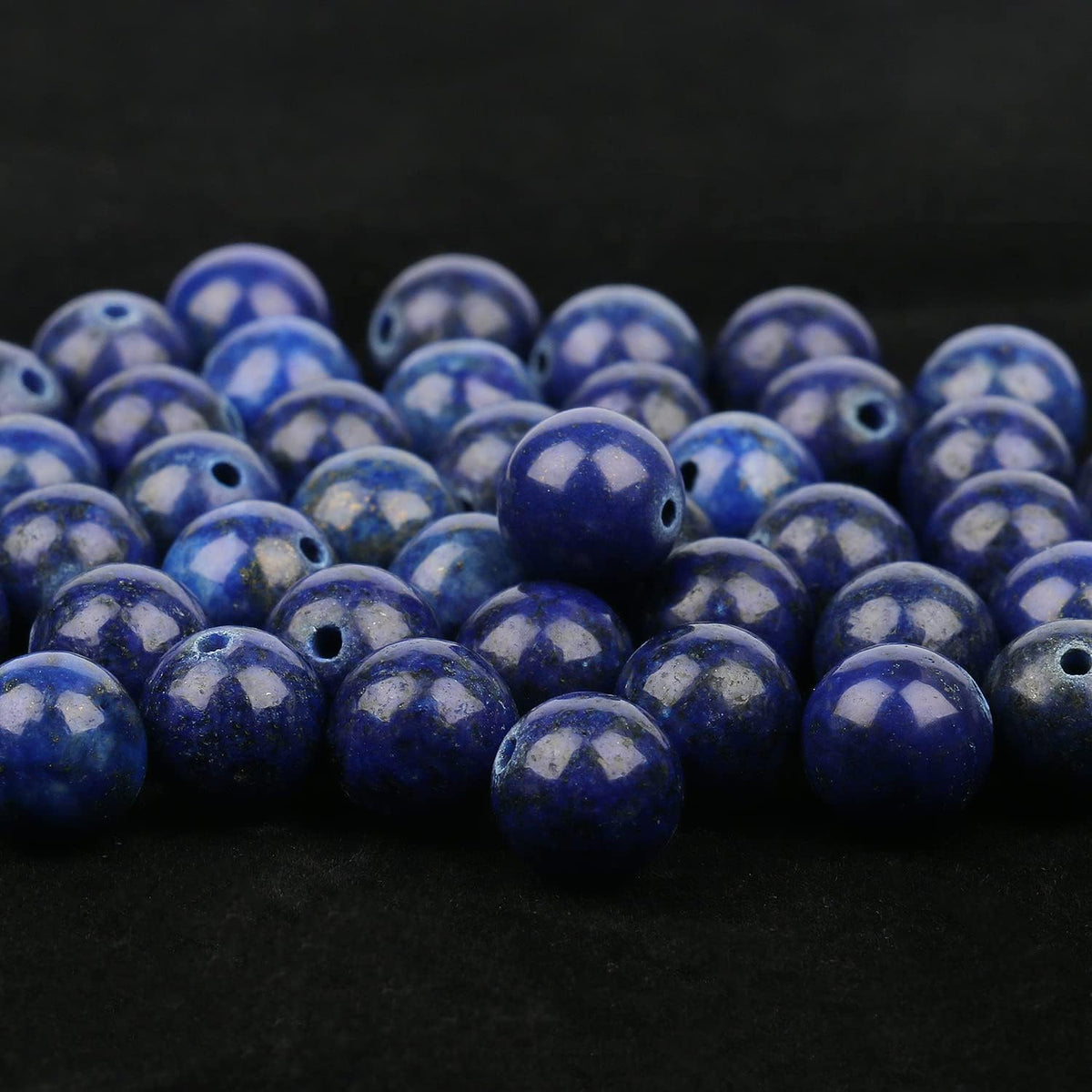 6mm Beads for Bracelets Lapis Lazuli Beads Crystal, Stone Beads Gemstone for Jewelry Making, Blue Beads for Art Crafts About 60pcs