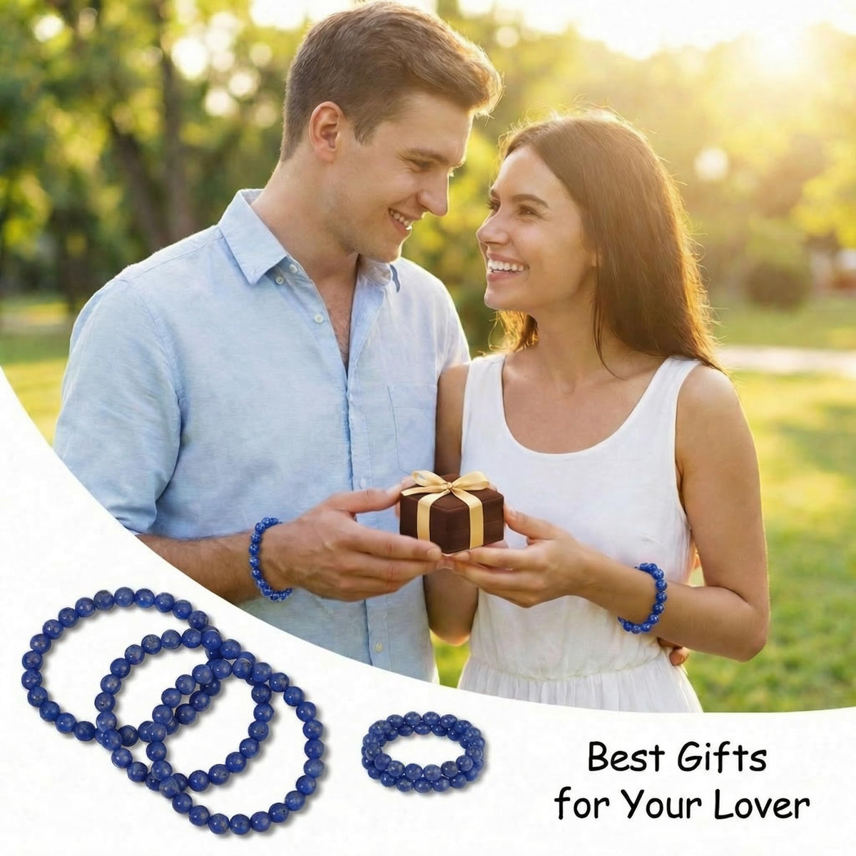 Yochus 60pcs Lapis Lazuli Beads，6mm Healing Power Natural Stone Round Loose Beads for Jewelry Making Earring Necklace DIY Crafts