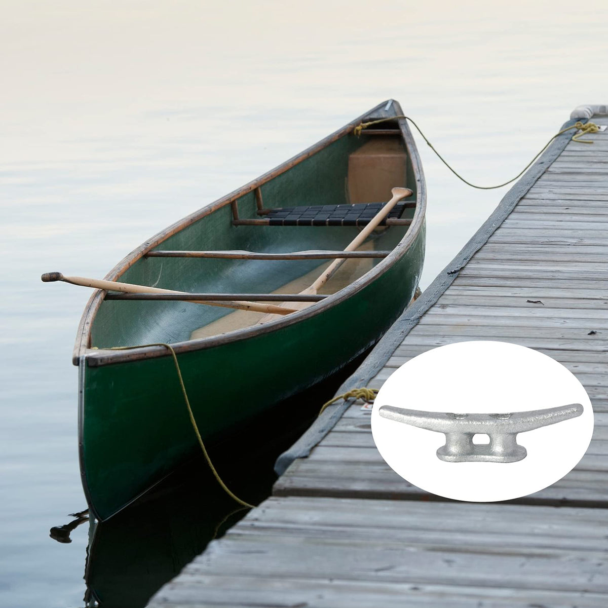 VEITHI Dock Cleat 4 inch - Hot Dipped Galvanized Boat Cleats, Rope Cleat, Boat Dock Cleats with Hardware Ideal for Small Boat,Deck,Piers for Tying up Boats,Marine Decor,Boat Tie Down Cleats (4 Pack)