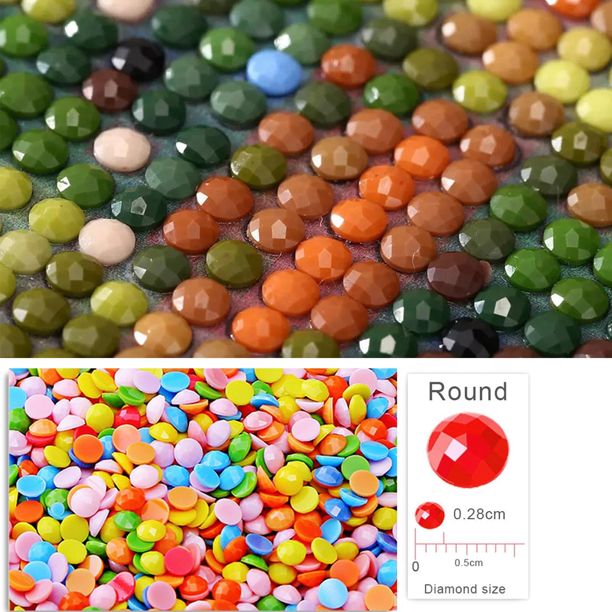 Lvmuu Full Round Diamond Painting Kits for Adults, 5D DIY Autumn Sunflowers Pumpkins Harvest Diamonds Art Sets for New Beginner Paint By Numbers Home Wall Decoration 12x16in