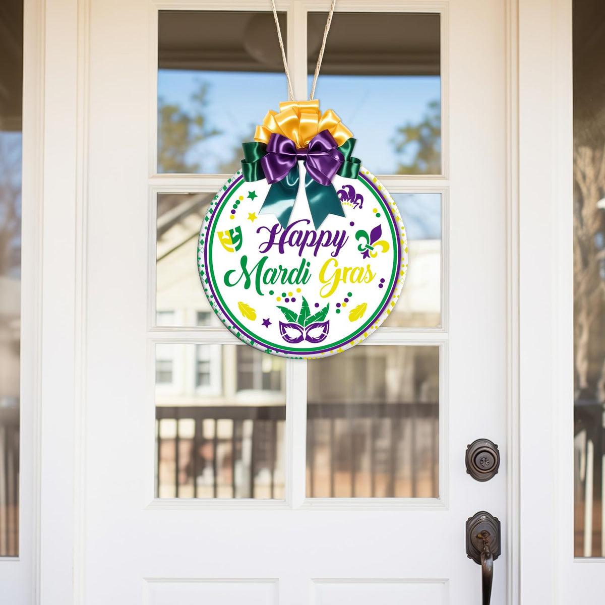 Cinrobiye 14 Pcs Mardi Gras Stencils for Door Mats Crafts Large Reusable New Orleans Welcome Templates for Painting on Wood Sign Wall Doormat Banner Bag Fabrics DIY Project Supplies
