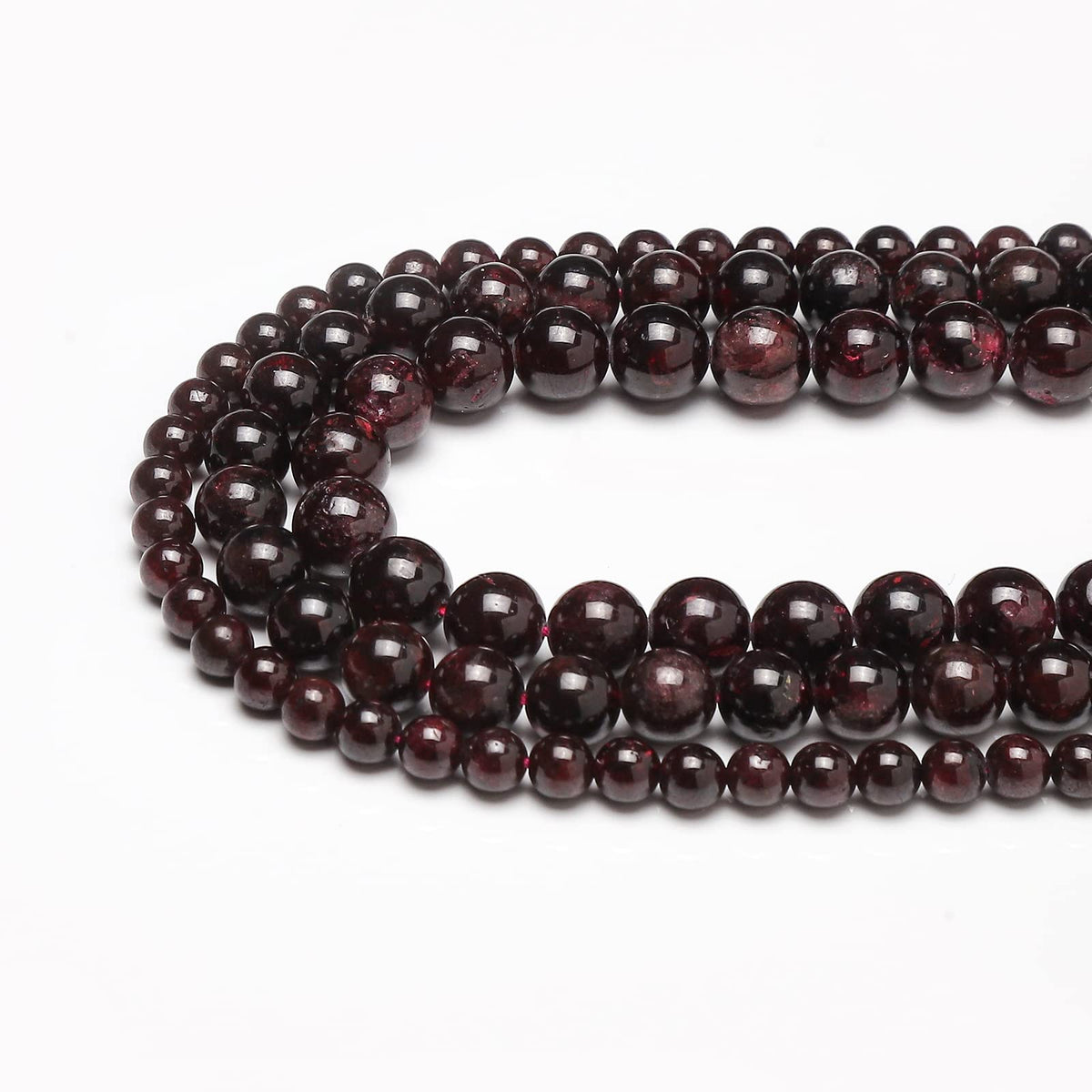 35pcs 10mm Natural Stone Beads Red Garnet Beads Energy Crystal Healing Power Gemstone for Jewelry Making, DIY Bracelet Necklace