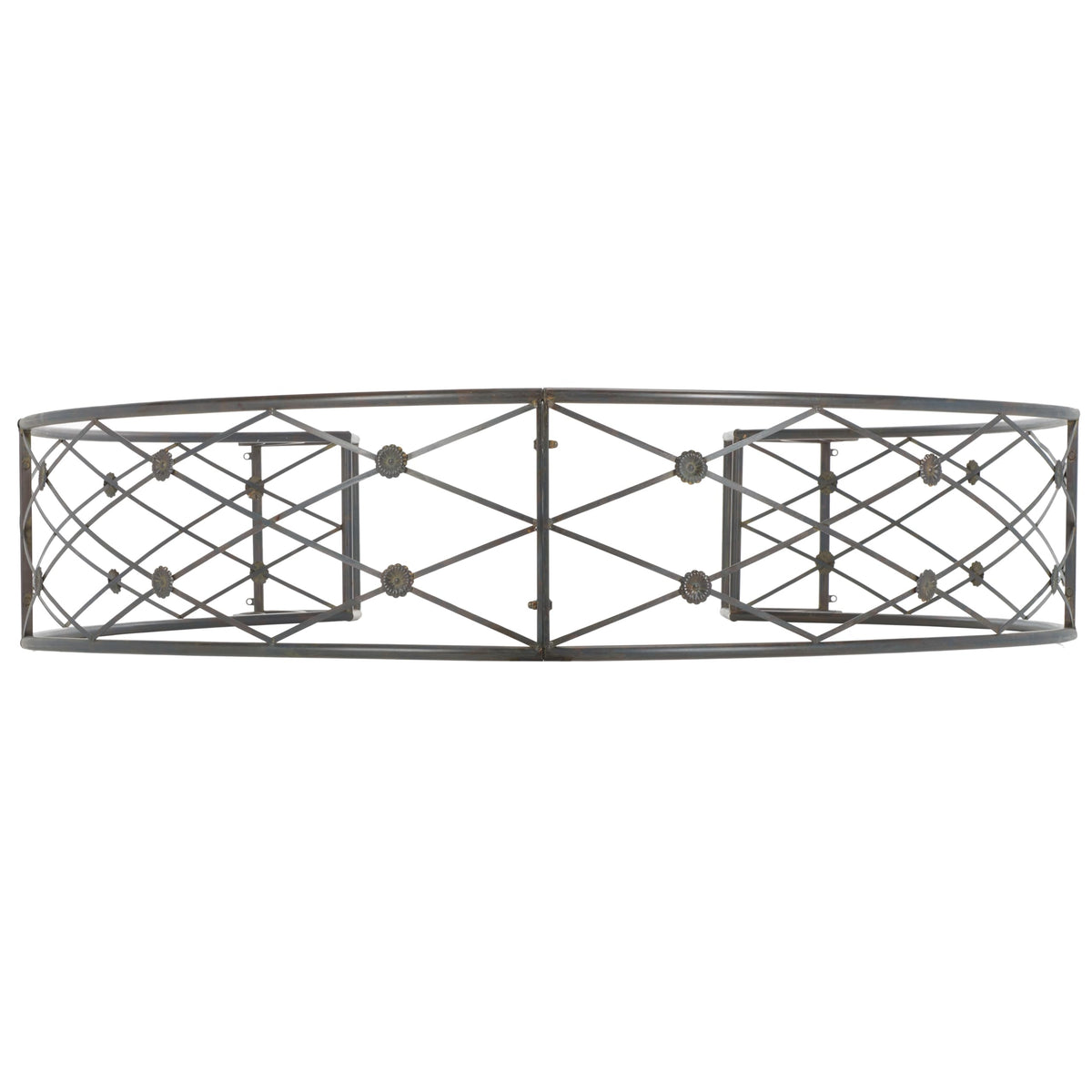 SAFAVIEH Outdoor - Mizell Iron Moon Gateway Garden Arbor - Black Rust Iron Metal - Architectural Circular Gateway Design - Ideal for Garden, Yard, Patio, Entryway, 80" W x 17" D x 83.4" H (PAT5036E)