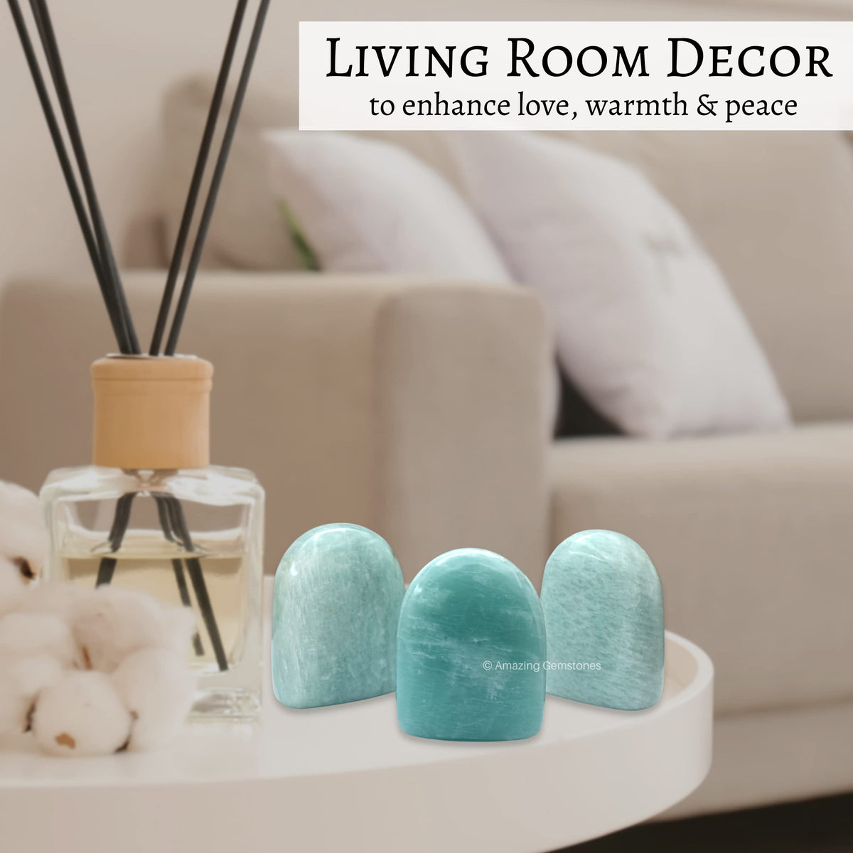 Amazing Gemstone Amazonite Crystal Standing Palm Stone - Amazonite Palm Stones and Crystals, A++ Grade Gemstones and Crystals - Healing Crystals and Healing Stones Office Home Decor Gifts
