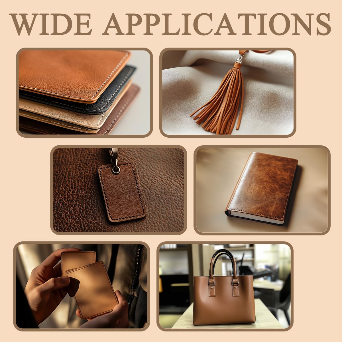 5 Large Pieces of Laserable Leatherette Sheet, 12.6×10.2 Inch Faux Leather for Laser Engraving Patches,Blank Iron on Patches with Heat Press Adhesive(Dark Brown)