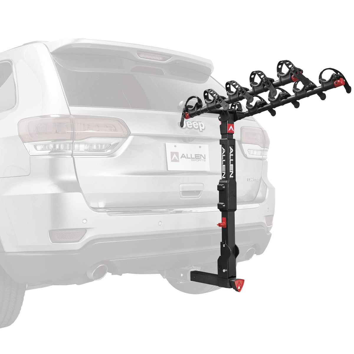 Allen Sports Premier Locking Quick Release 5-Bike Carrier for 2 in. Hitch & CURT 13105 Class 3 Trailer Hitch, 2-Inch Receiver, Exposed Main Body, Fits Select Toyota Sienna, Gloss Black Powder Coat