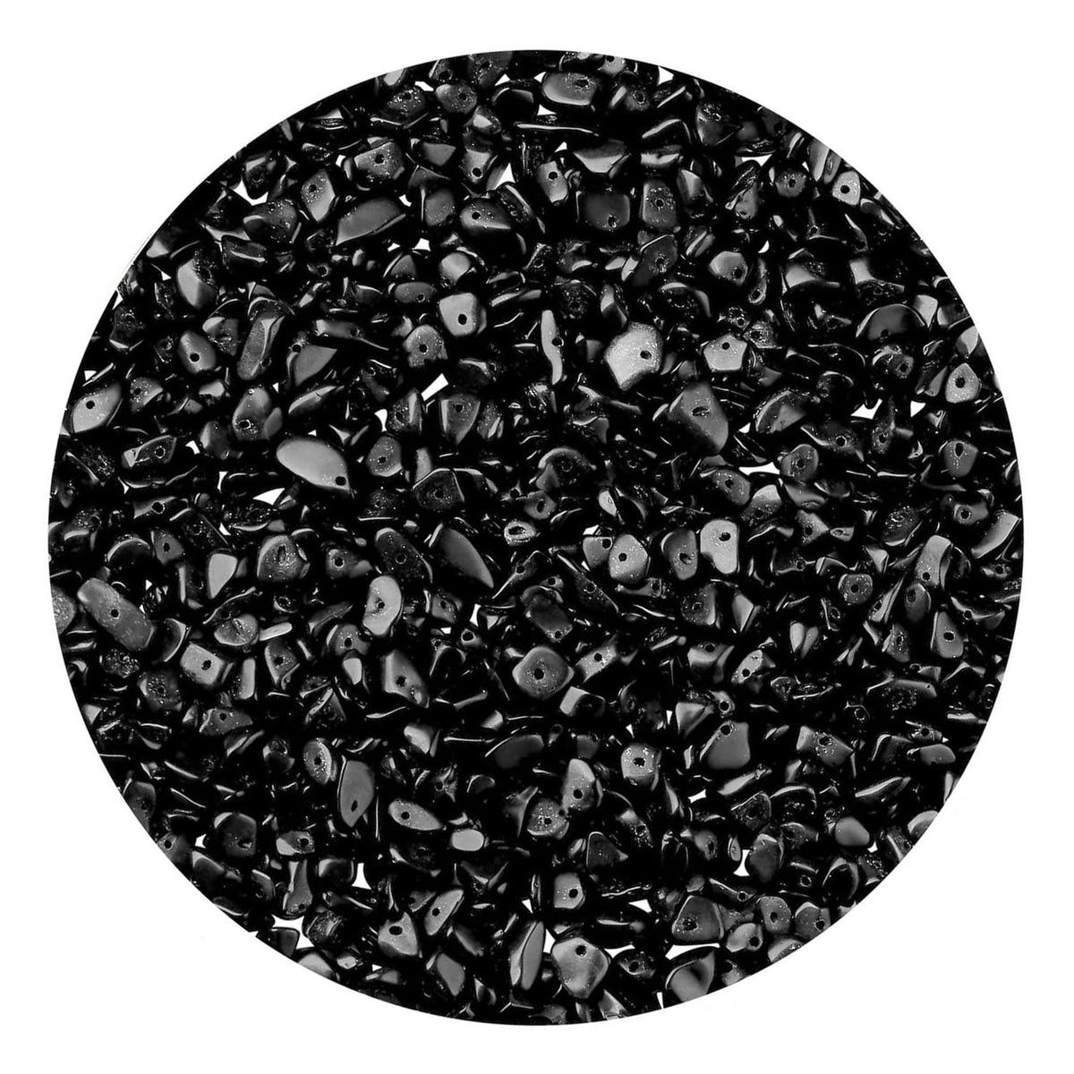 Natural Chip Stone Beads 450pcs Black Obsidian Chips 5-8mm Genuine Real Irregular Healing Crystal Rocks Hole Drilled DIY Loose Gemstone Beads for Jewelry Making Bracelet Earrings Necklace Crafting