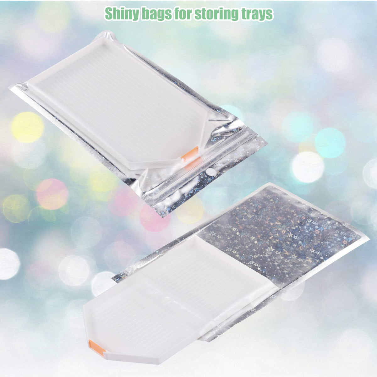 benote Diamond Art Painting Accessories Tools, Diamond Art Tray Painting Large Capacity Diamond Rhinestone Plate Tray with Divider, Paint Brush, Shining Bags for DIY Art Craft