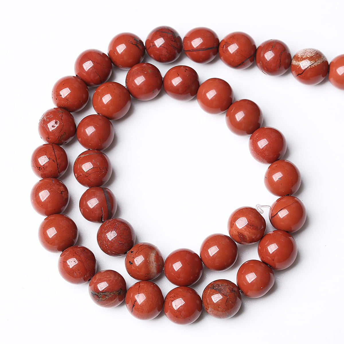 90PCS 4mm Natural Chinese Red Jaspers Beads Stone Round Loose Beads for Jewelry Making DIY Bracelet Necklace 15 Inch,Energy Stone Healing Power (4mm, Chinese Red Jaspers)