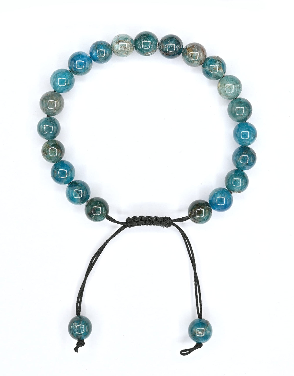 Amazing Gemstone Apatite Bracelet for Women Men's Gifts - Protection Healing Crystal Bracelet - 8mm Gemstone Beaded Adjustable Bracelet Pulseras Para Hombres Mujer Stocking Stuffers