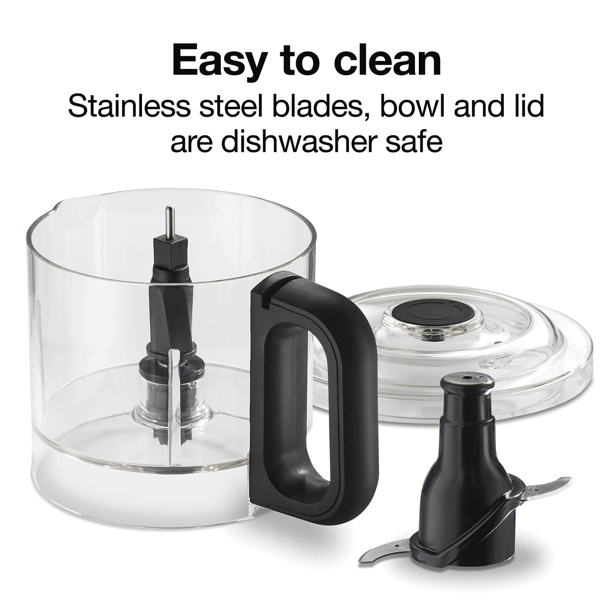 Proctor Silex Durable Electric Vegetable Chopper & Mini Food Processor with 2 Speeds for Chopping, Puree & Emulsify, 3.5 Cups, Silver