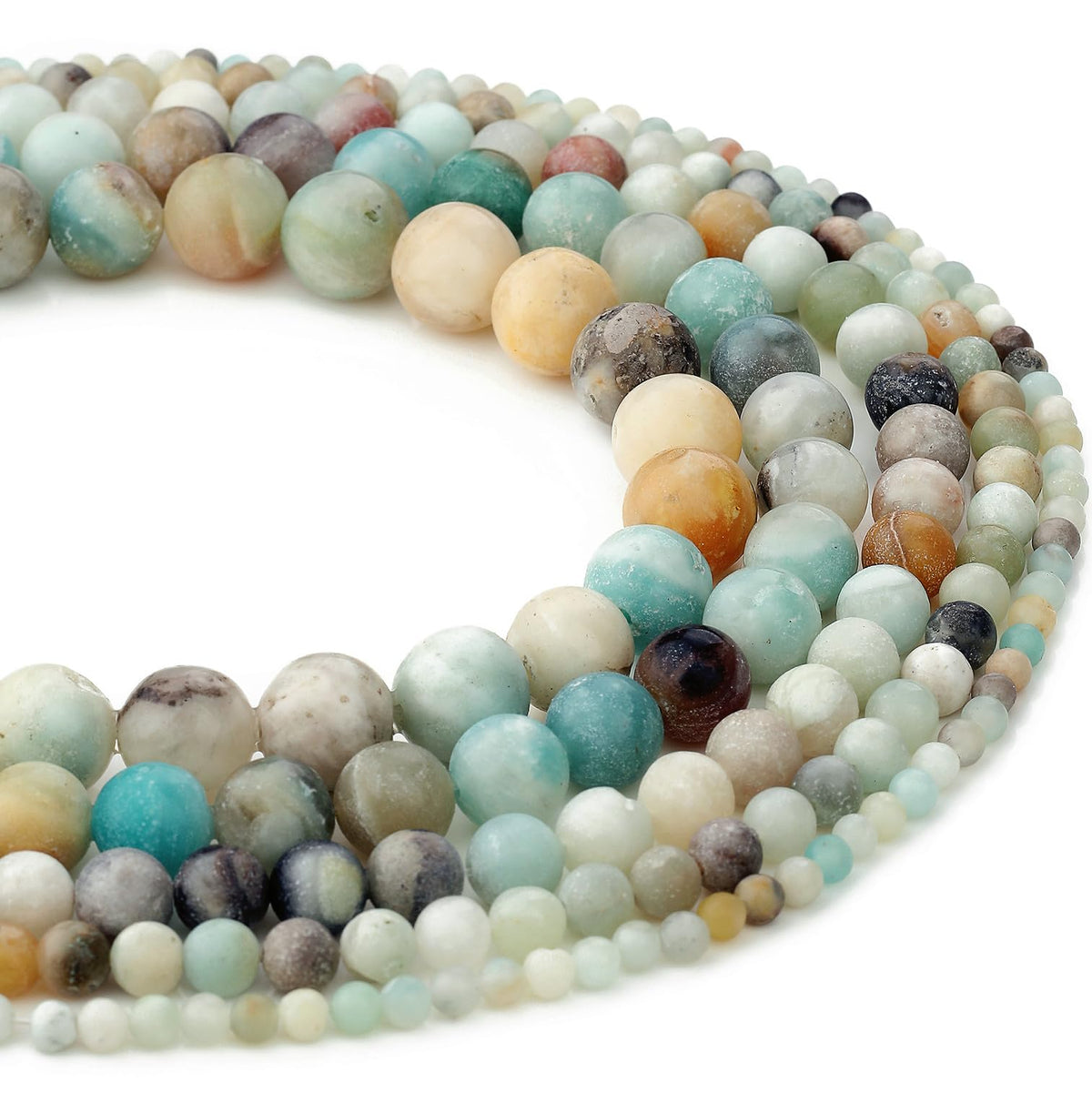 Zenkeeper 116-120 Pcs Amazonite Beads for Bracelet Jewelry Making 6 MM Natural Loose Amazonite Beads Gemstone Beads Round