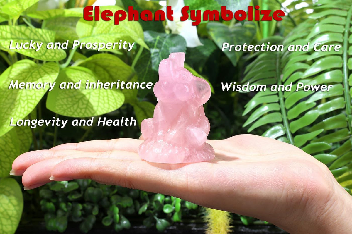 ZHIYUXI Pink Elephant Gifts for Women Encouraging Elephant Decor Lucky Cute Elephants Figurine Inspirational Gifts for Women