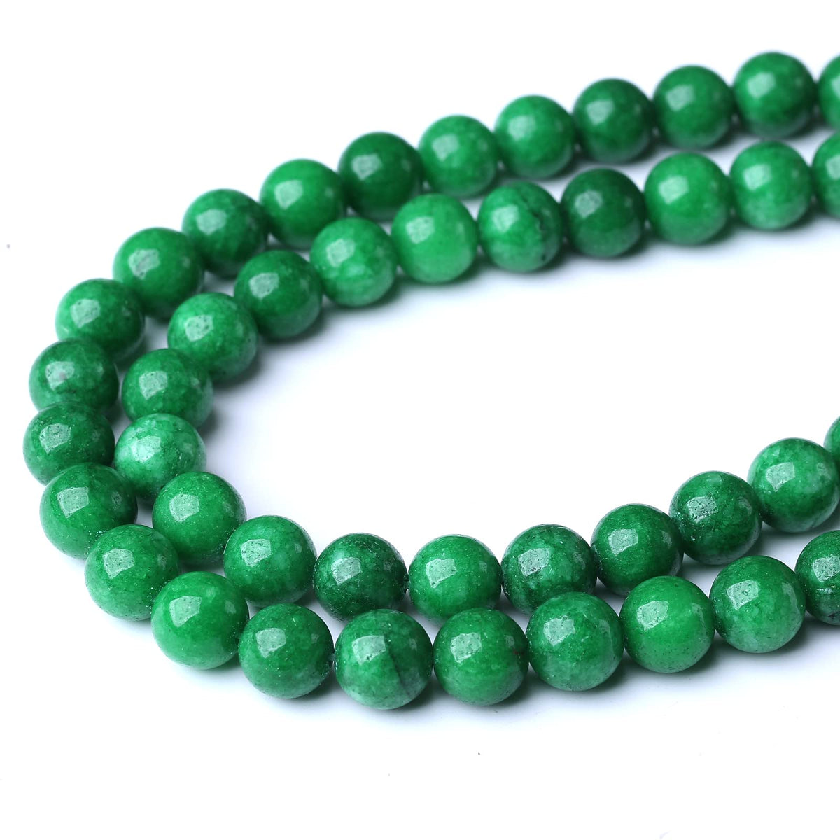 36PCS 10MM Natural Dry Green Jasper Stone Beads Energy Healing Beads for DIY Jewelry Bracelet Necklace Making for Jewelry Making15Inch