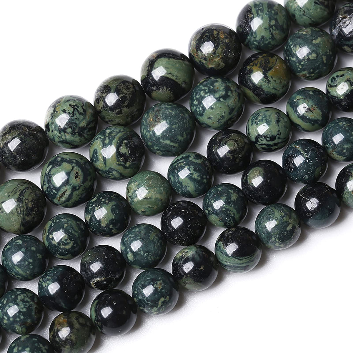 8mm 45pcs Natural Kambaba Jasper Beads Round Loose Energy Healing Stone Beads for Jewelry Making DIY Bracelet 15 Inch