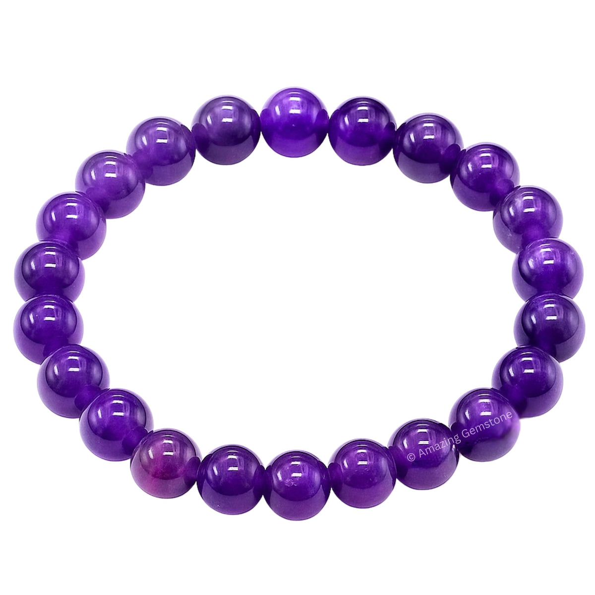 Amazing Gemstone Crystal Bracelet for Women Men's Gifts - Protection Healing Crystal Bracelet - 8mm Gemstone Beaded Stretchable Bracelet Pulseras Para Hombres Mujer Stocking Stuffers Mothers Day Gift (Amethyst)
