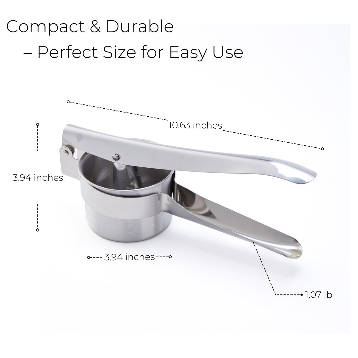 Stainless Steel Khuon Banh Lot Press – Multi-Purpose Potato Ricer, Cendol Maker, Spaetzle Press – Heavy-Duty Manual Food Strainer with 3 Interchangeable Discs for Rice, Vegetables, and Dough