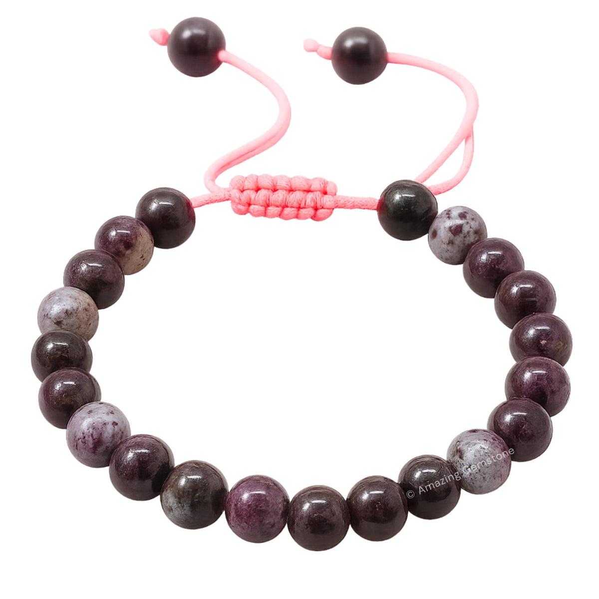 Amazing Gemstone Eudialyte Bracelet, Gifts For Men & Women - Protection Healing Crystal Bracelet - 8mm Gemstone Beaded Adjustable Bracelet, Pulseras Para Hombres Mujer Stocking Stuffers