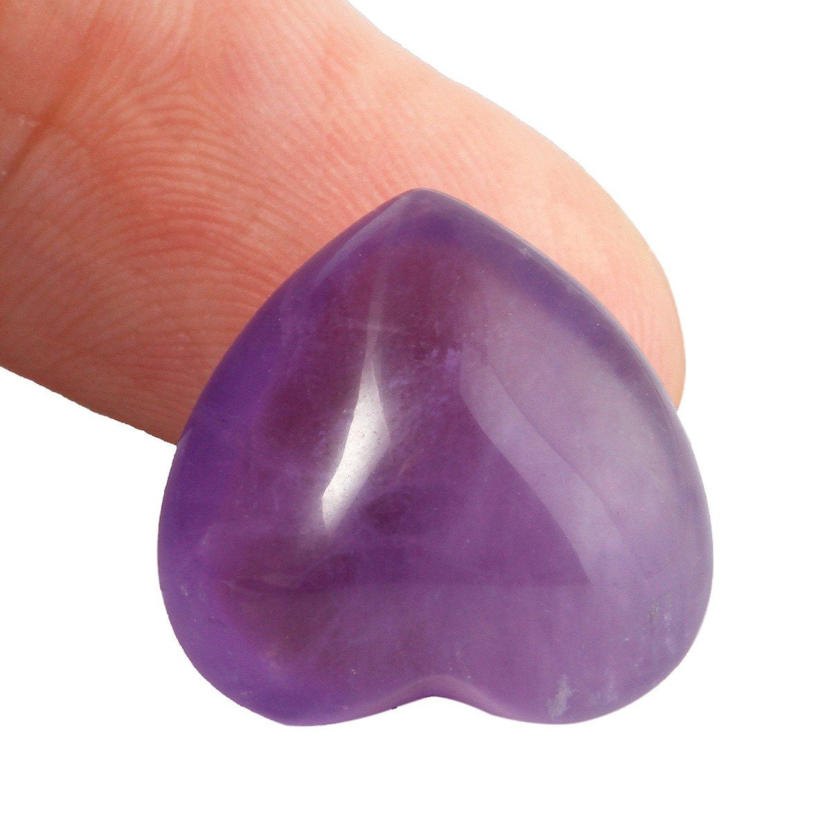 rockcloud Healing Crystal 0.5 inch Amethyst Carved Worry Stone Chakra Reiki Balancing(Pack of 10)