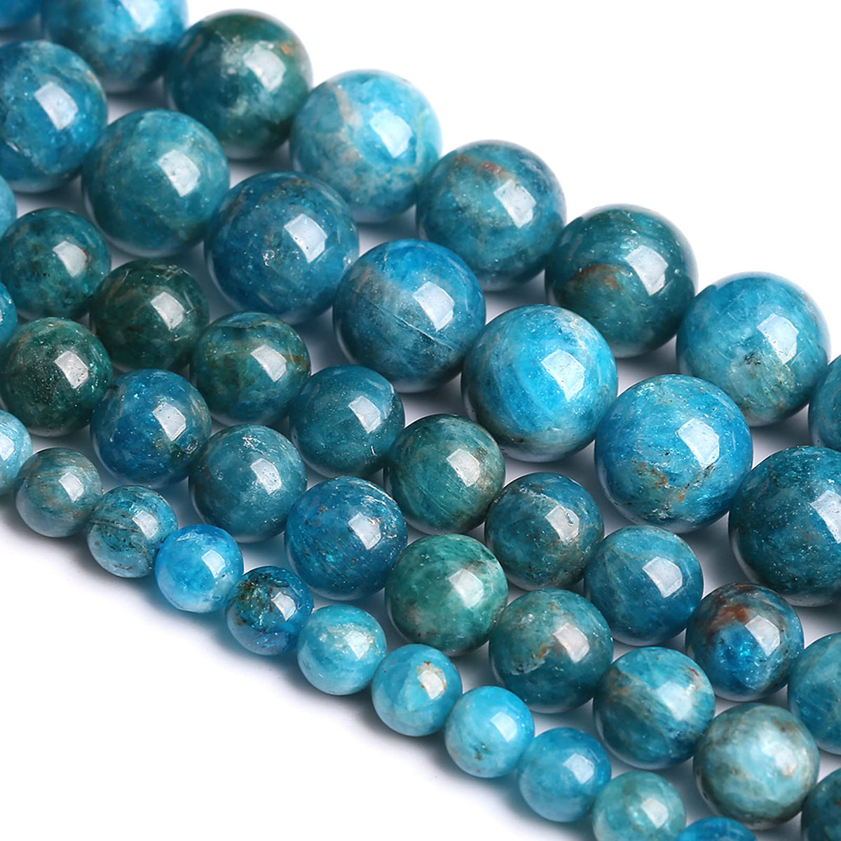 4MM 88PCS Natural Stone Blue Apatite A Grade Loose Beads for Jewelry Making DIY Bracelet