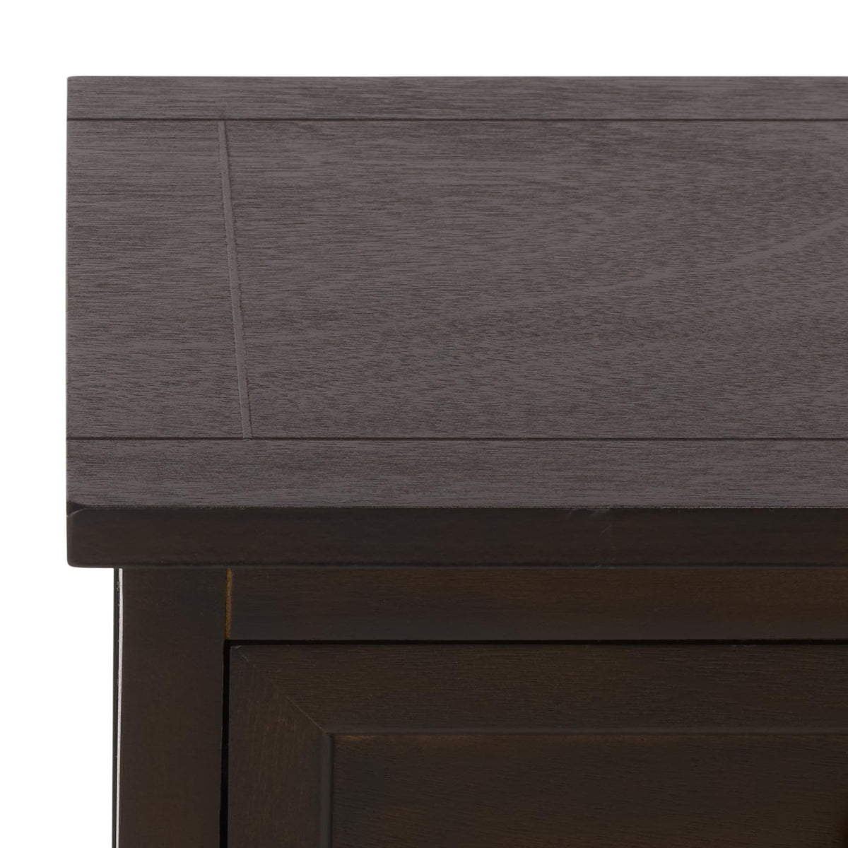 SAFAVIEH Furniture - Herman 2-Drawer Storage Unit - Dark Chocolate - Solid Wood - Classic Storage Design - Ideal for Living Room, Entryway, 29" W x 13" D x 27.5" H - Fully Assembled (AMH5702H)