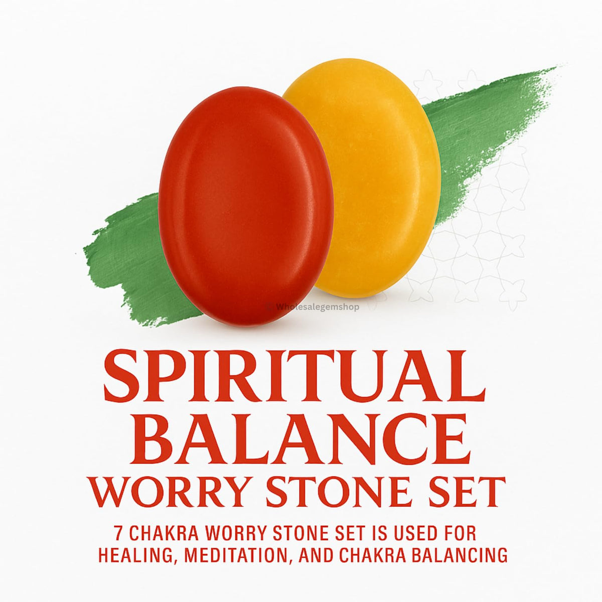 GEMSCITE Seven Chakra Set Thumb Worry Stones Metaphysical Gemstone Crystal Healing Reiki Men Women Gift FENG Shui Positive Energy Love Wellness Palm Stones Wicca Powerful