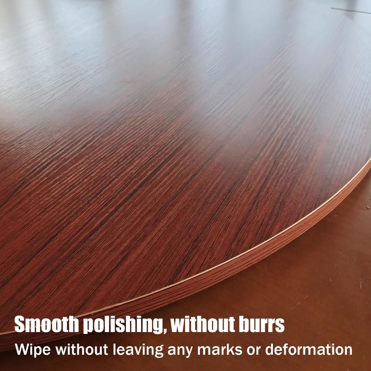 Wood Lazy Susan Rotating Turntable Organizer, Non Skid Kitchen Tray for Cabinet - 43 48 53 58 63 68cm, 73 78 83 88 93 98cm Round Charcuterie Board for Pantry, Countertop