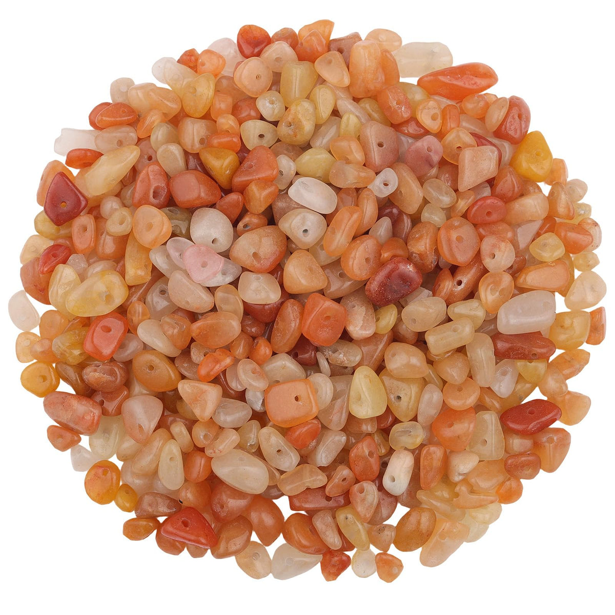 400pcs Natural Chip Stone Beads for Jewelry Making Red Aventurine 5-8mm Irregular Gemstones Healing Crystal Loose Rocks Bead Hole Drilled for Ring Earrings Necklace Bracelet Making DIY Art Crafts
