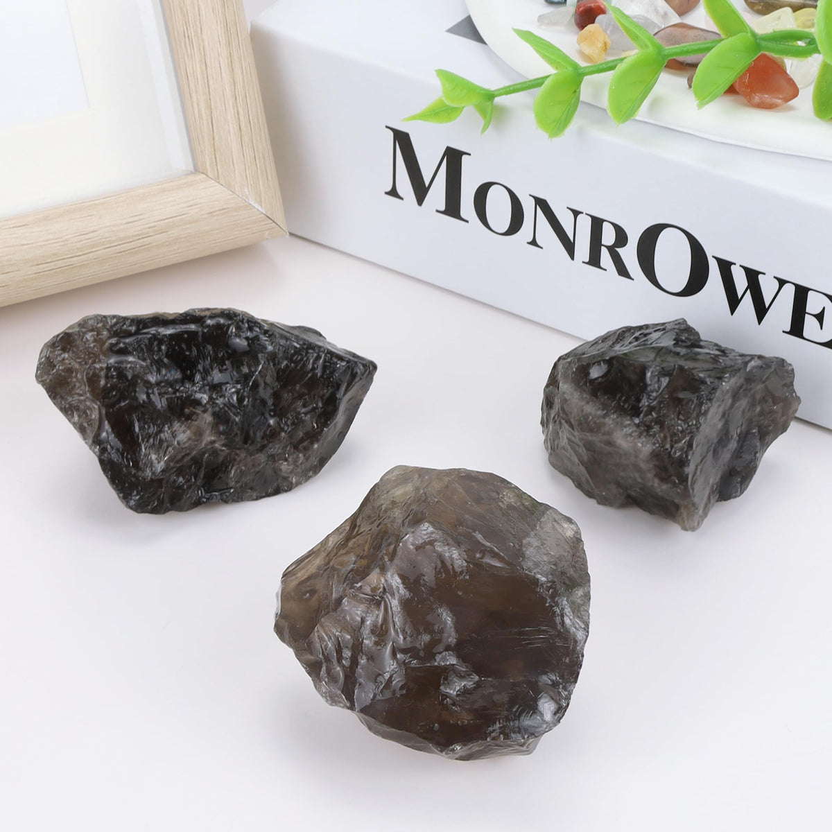 XIANNVXI Smoky Quartz 1.8-2.2" Large Raw Crystals and Healing Stones Natural Rough Crystal Rocks for Decor Gifts Tumbling Cabbing Polishing Fountain Rocks 1PCS