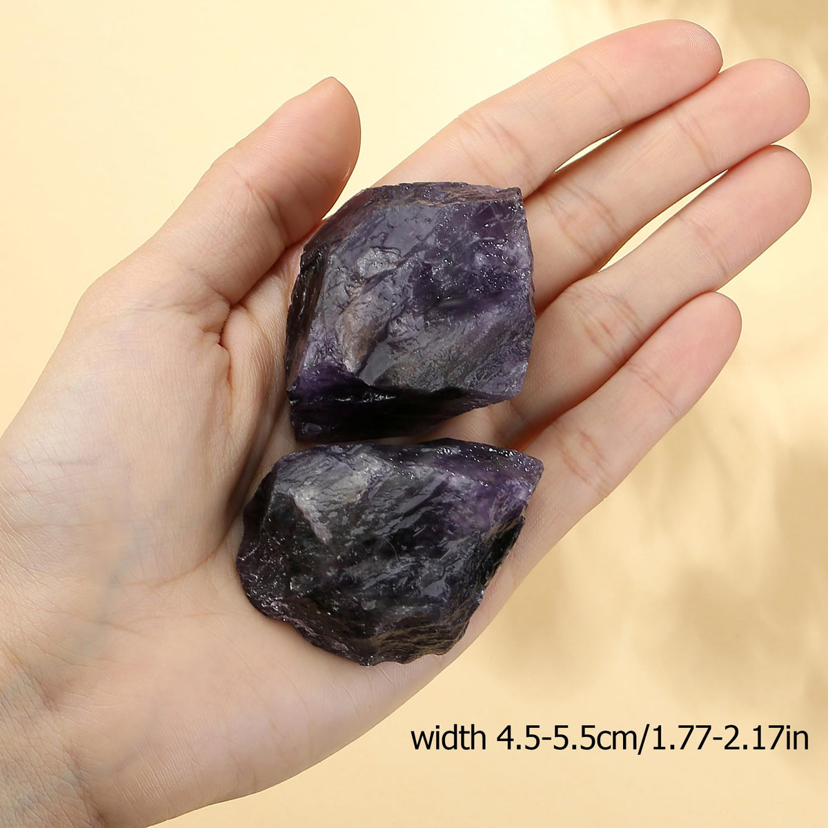 XIANNVXI Amethyst 1.8-2.2" Large Raw Crystals and Healing Stones Natural Rough Crystal Rocks for Decor Gifts Tumbling Cabbing Polishing Fountain Rocks 1PCS