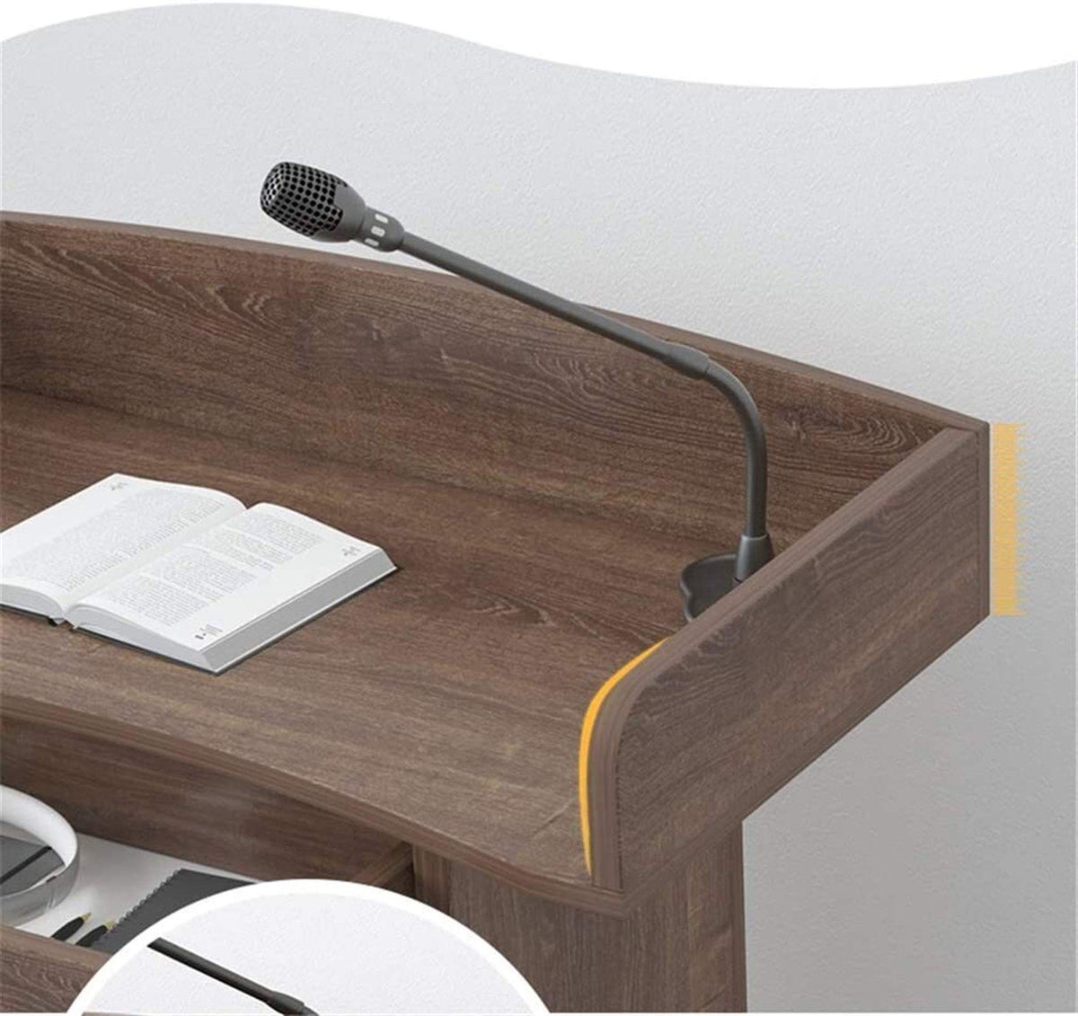 CAMBOS Lectern Podium Stand, Lectern Podium Stand,Lectern Podium Ceremonial Lectern Desk Simple Modern Welcome Shopping Guide Reception Customer Desk Host Stage