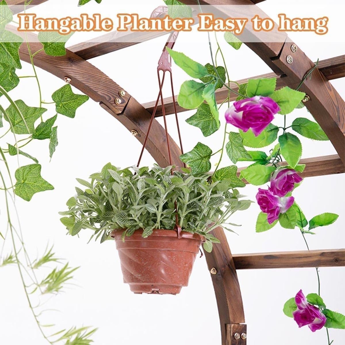 Heavy Duty Wedding Arch Wooden Garden Arbor Weatherproof Rose Archway Trellis for Climbing Plants Easy to Assemble 1.2m 1.4m 1.6m 1.8m(120cm/47.2inch)