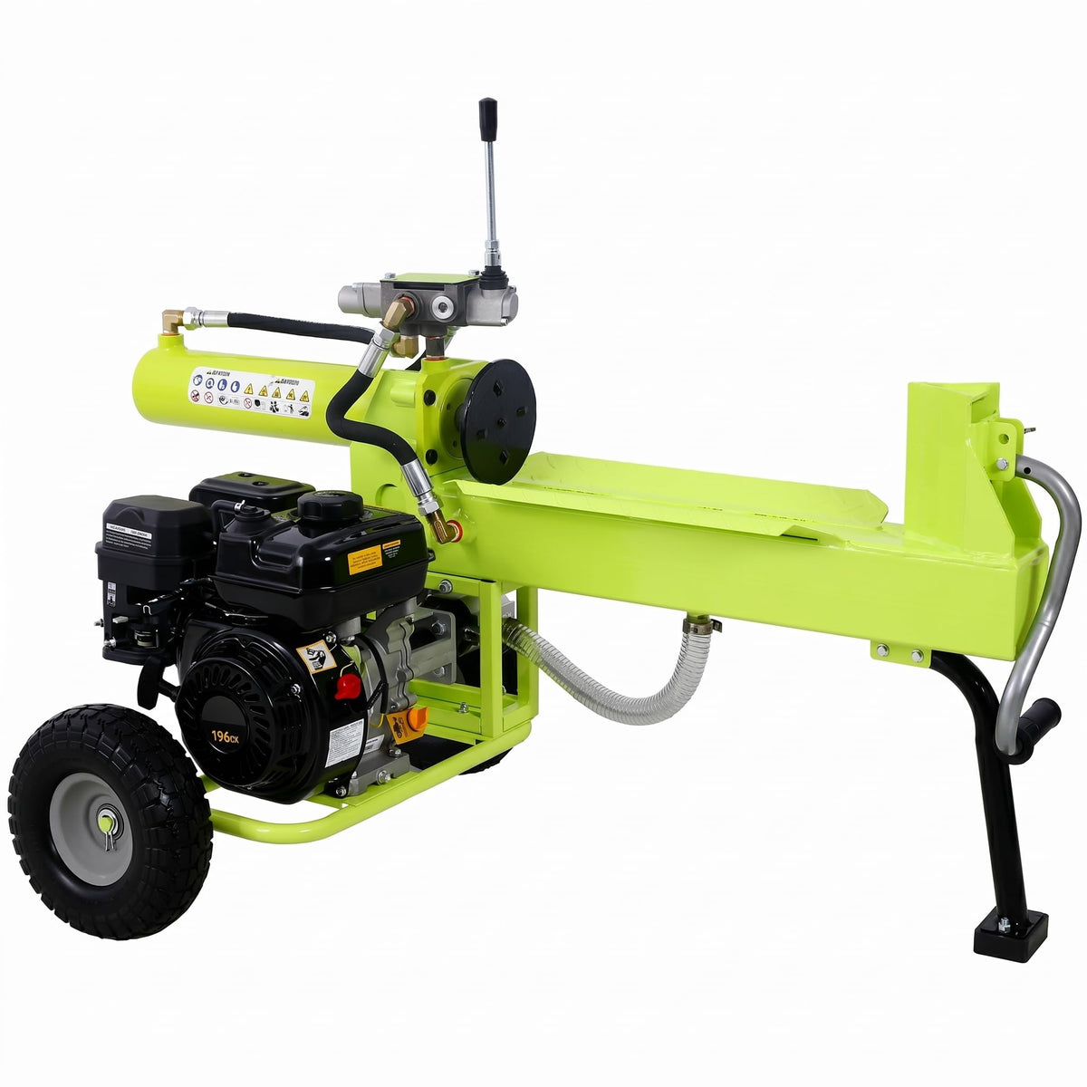 JUXEVY 20 Ton Portable Gas Powered Log Splitter with 7HP Engine and Auto Return Ram System, Heavy Duty Steel Firewood Wood Splitter for Forestry Harvesting, 8.0-Second Cycle Time, Green
