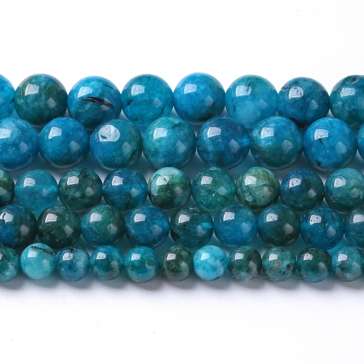 12MM 32PCS Blue Apatite Spacer Loose Beads for Jewelry Making DIY Bracelet Necklace