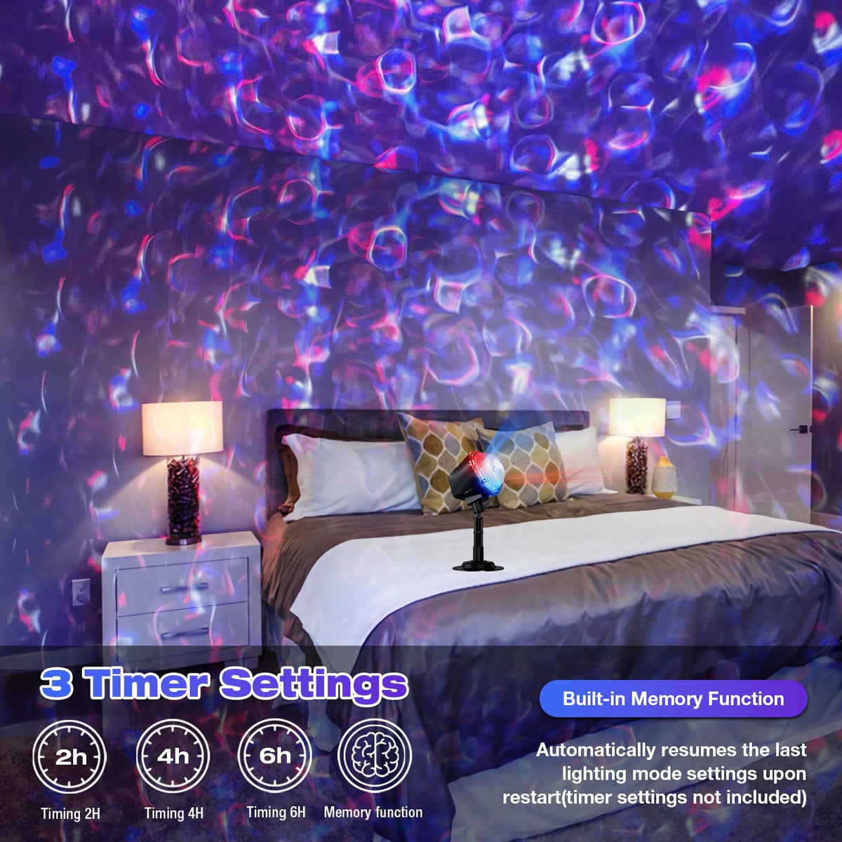 Christmas Ocean Wave Projector Light Outdoor，Halloween Water Effect Lamp