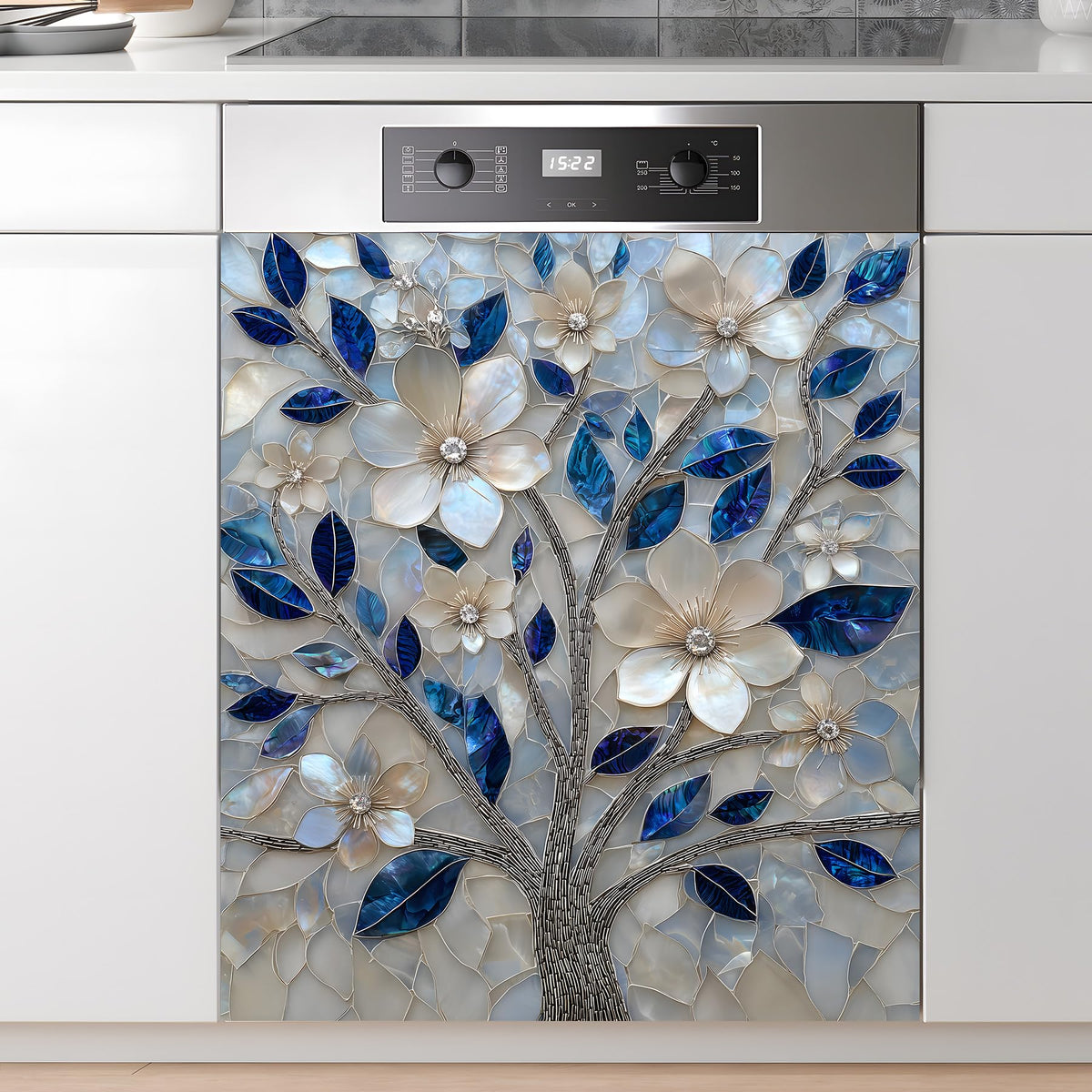 AOHMPT Dishwasher Magnet Sticker Cover Panel Decal Refrigerator Magnetic Sticker Decorative for Kitchen Decoration,Fridge Door Cover, Appliances Stickers 23"x26"