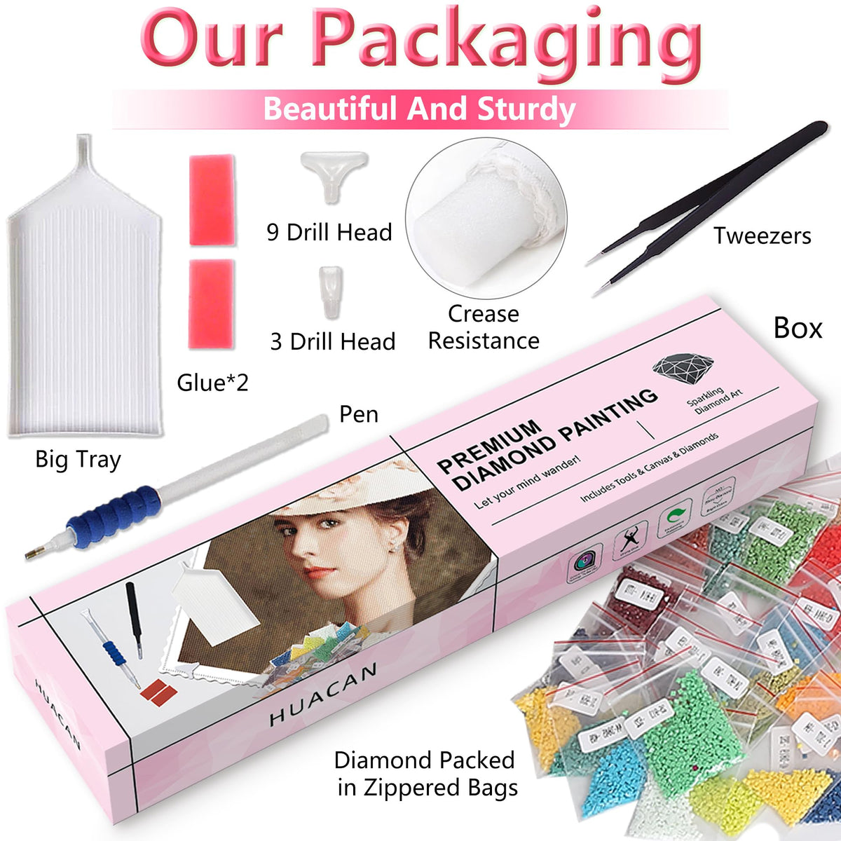 Huacan Diamond Painting Kits DIY Halloween Pumpkin Diamond Art Kits for Adults AB Full Square Drill Resin Beads Gem Art Kits for Home Wall Decor 11.81 * 15.74inch