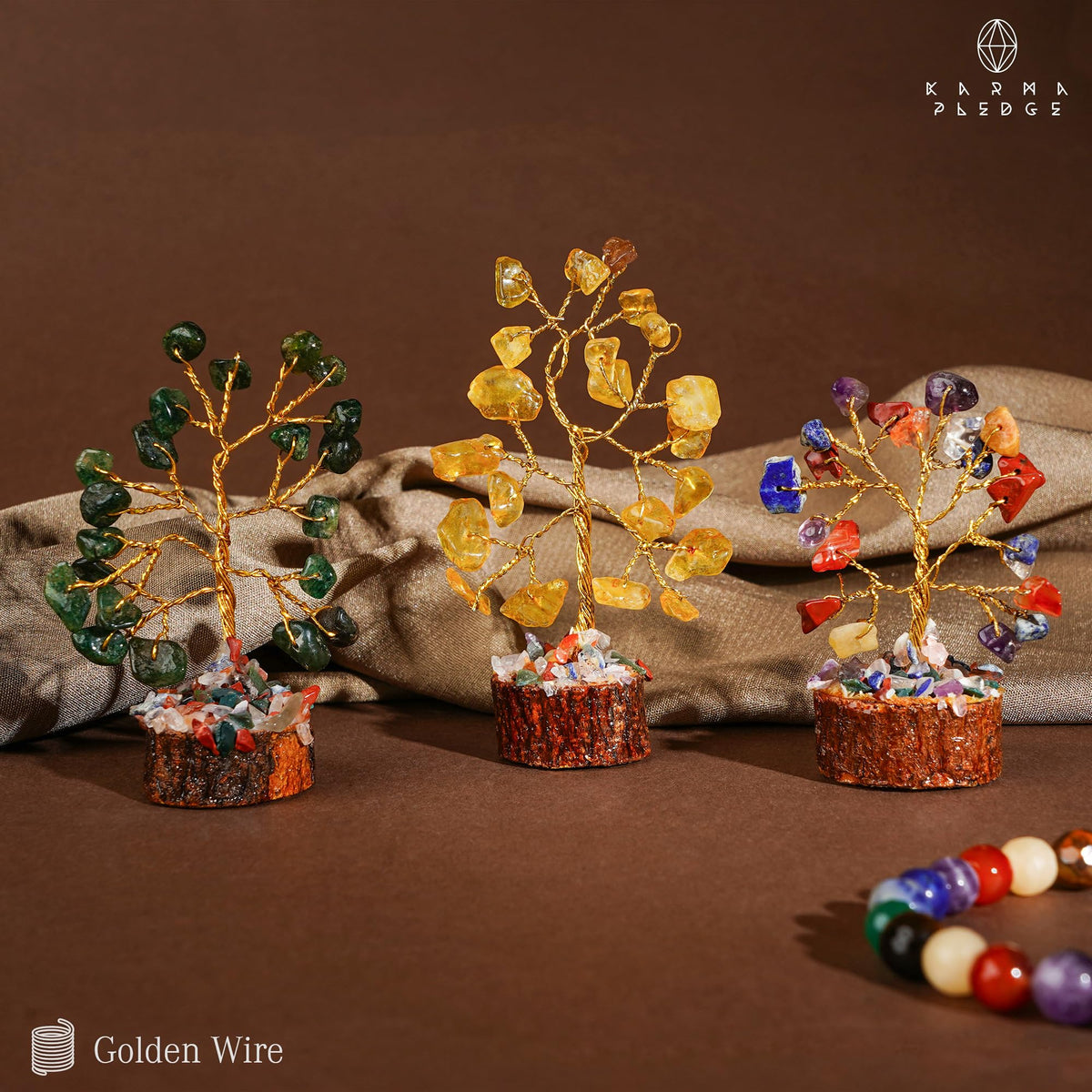 Crystal Tree Set of 12 Unique Birthday Gifts for Women, Sister, Mom, Home Office Decor, Shelf Desk Decoration for Positive Energy, Bring Good Luck, Money, Reiki Healing, Chakra Tree of Life Gift Sets