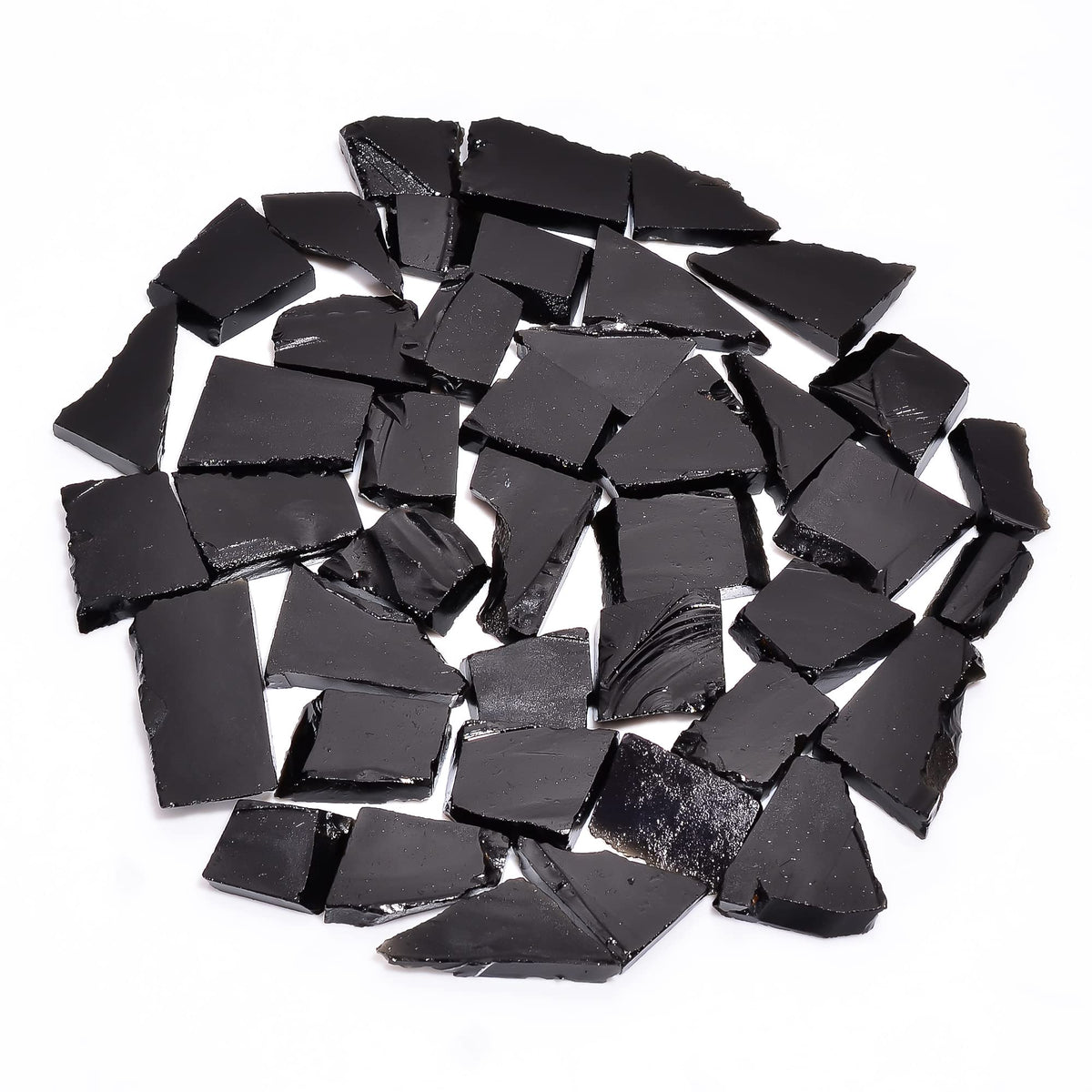 Natural Black Tourmaline Raw Slice Gemstone - Healing Crystals for DIY Jewelry Making -Loose Natural Cabochon -Perfect for Crafting Unique Jewelry Designs (5 pcs, 25-35 mm)