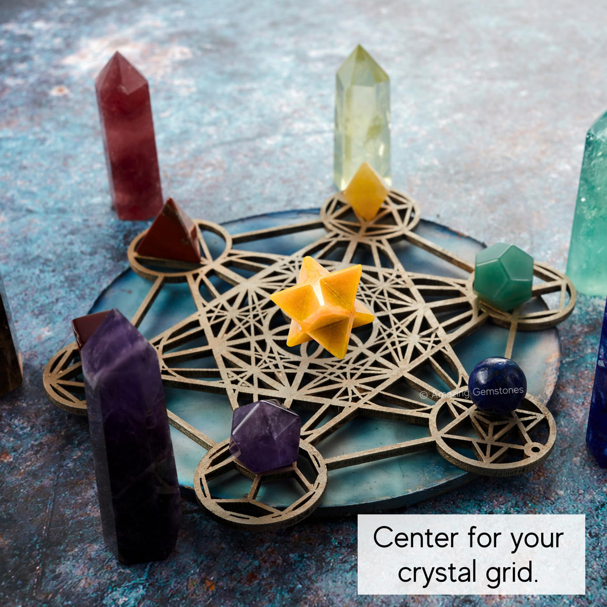 Amazing Gemstone Yellow Jasper Merkaba Crystal - 0.75 Inches Metaphysical Merkaba Star for Meditation - Energetic Tetrahedron Crystal and Healing Stones and Healing (15-20mm)