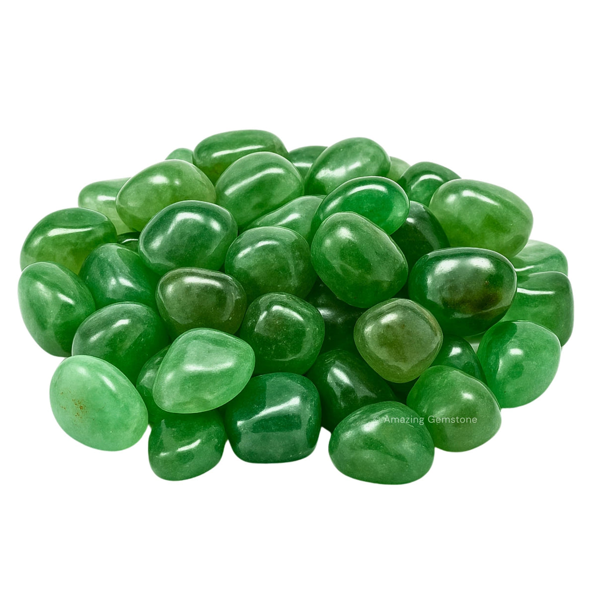 Amazing Gemstone Green Strawberry Quartz Crystals and Healing Stones Tumbled - 1 oz Green Strawberry Quartz Stone, Healing Stones for Energy Balance, Premium Polished Gems Rocks for Meditation