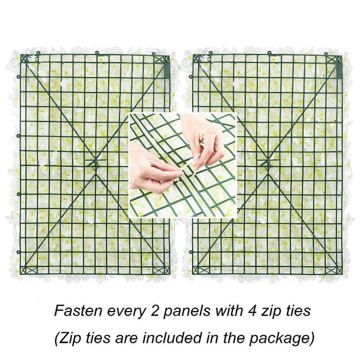 JIIPOREGJ Flower Panels Artificial Flowers Romantic Floral Backdrop Hedge Home Wedding Party Decor Background,Easy to Clean and Installation,12pcs