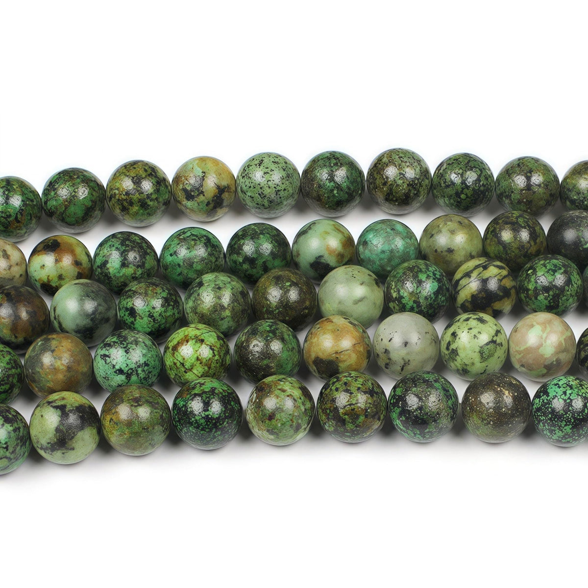 MJDCB Natural African Turquoise Beads Round Loose Stone Beads for Jewelry Making DIY Bracelet Necklace Accessory 15" (8mm)
