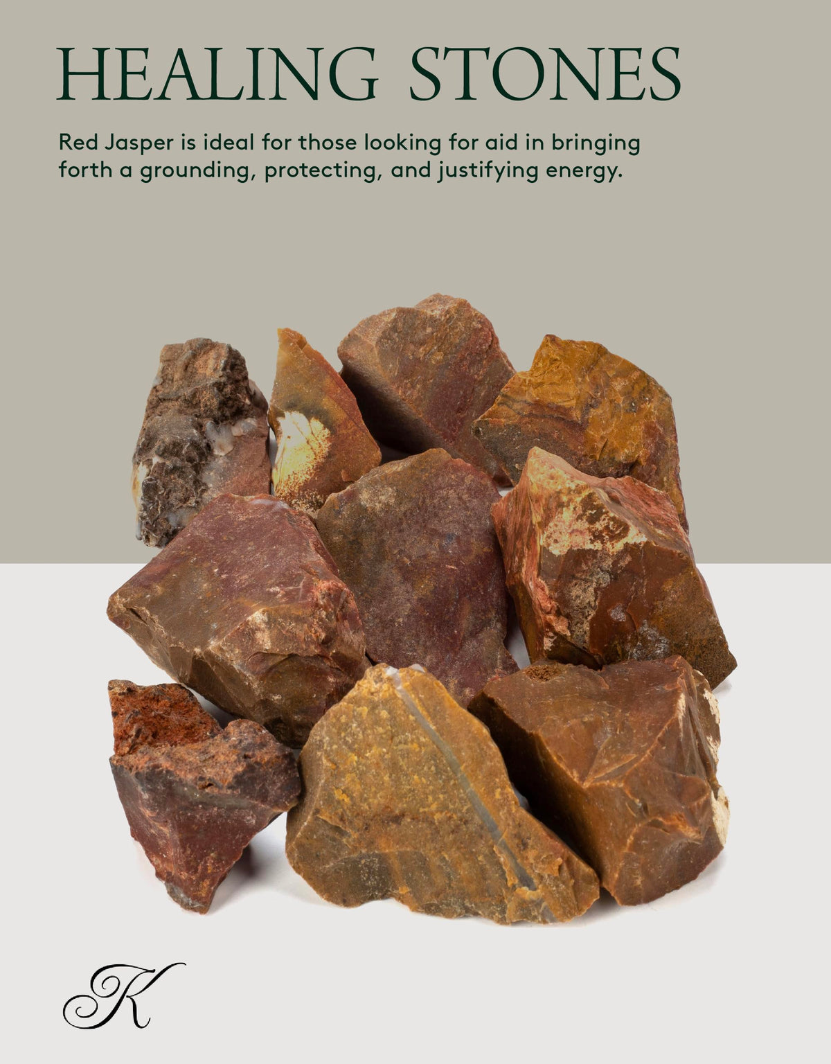 KALIFANO Rough Red Jasper 10 Stone Bulk Bundle with Healing & Calming Effects - AAA Grade High Energy Raw Jaspe Rojo - Reiki Crystal Used for Rock Tumbling and Lapidary (Family Owned and Operated)