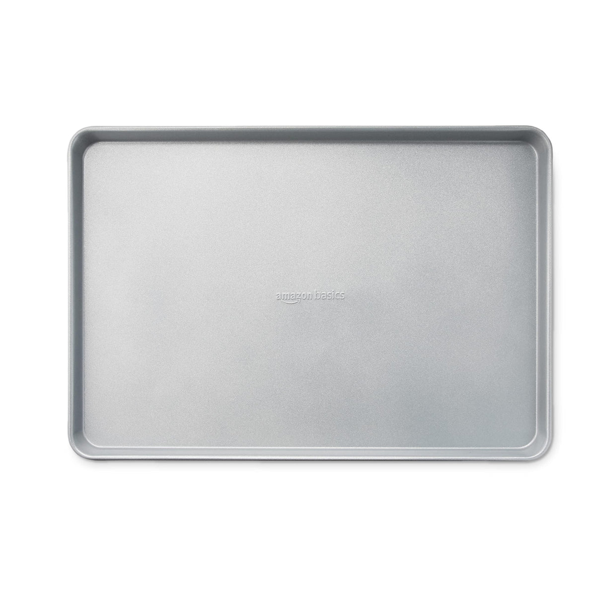 Amazon Basics Ceramic Nonstick Baking Sheets & Cooling Rack Set, Dishwasher Safe, Oven Safe, Half Sheet Size, Gray, 2-Pack