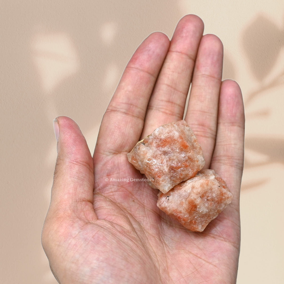 Amazing Gemstone Sunstone Raw Crystals and Healing Stones, Natural Rocks for Tumbling and DIY Raw Stones and Crystals (1 lb)