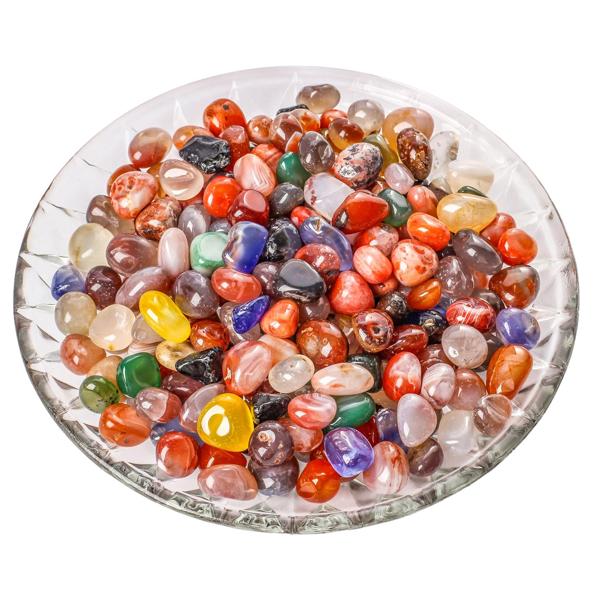 Natural Crystal and Healing Stones Set, 108 Pc Agate Crystal Stones Rock Gemstones, Witches Reiki Energy Balancing Meditation Divination Home Decor DIY