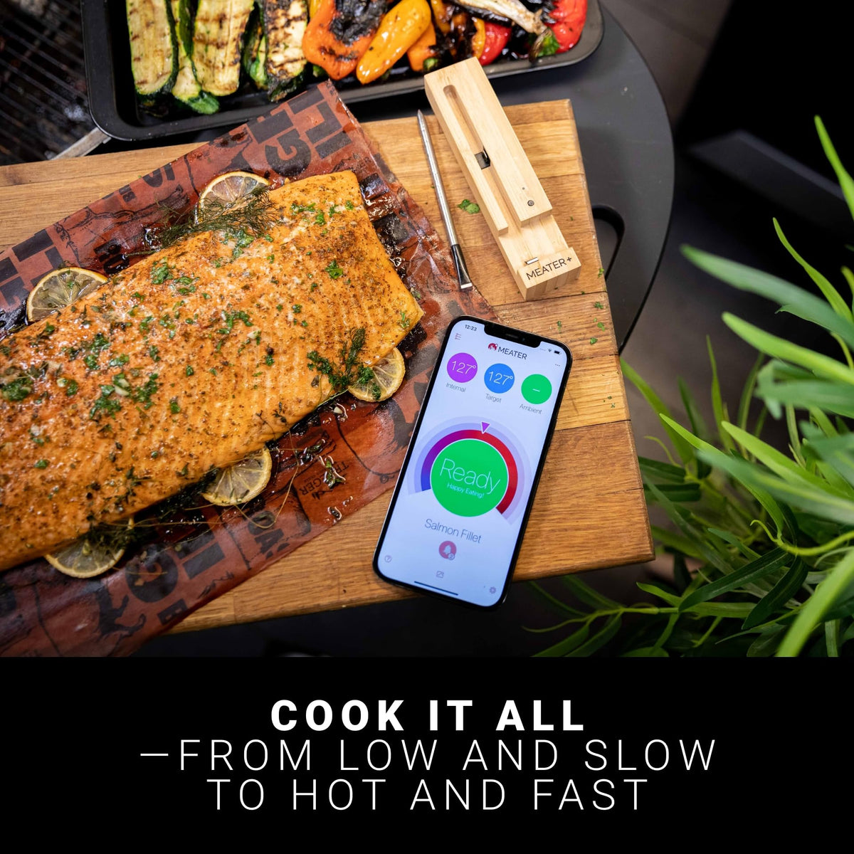 MEATER Plus: Smart Bluetooth Wireless Meat Thermometer Digital | BBQ, Grill, Oven, Smoker, Air Fryer, Kitchen | Perfect for Steak, Chicken, Turkey, and More | Delicious Recipes in App